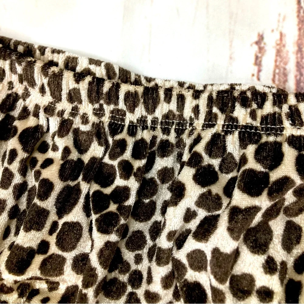 Carter’s Diaper Cover Leopard Print Velour Sz 18M